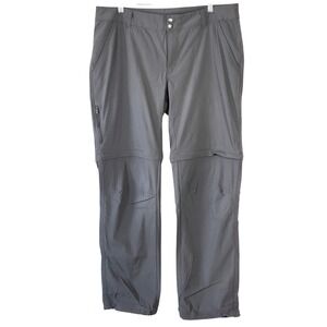 Columbia Convertible Hiking‎ Pants Women 16W Regular Gray Outdoor Zip Off Cargo